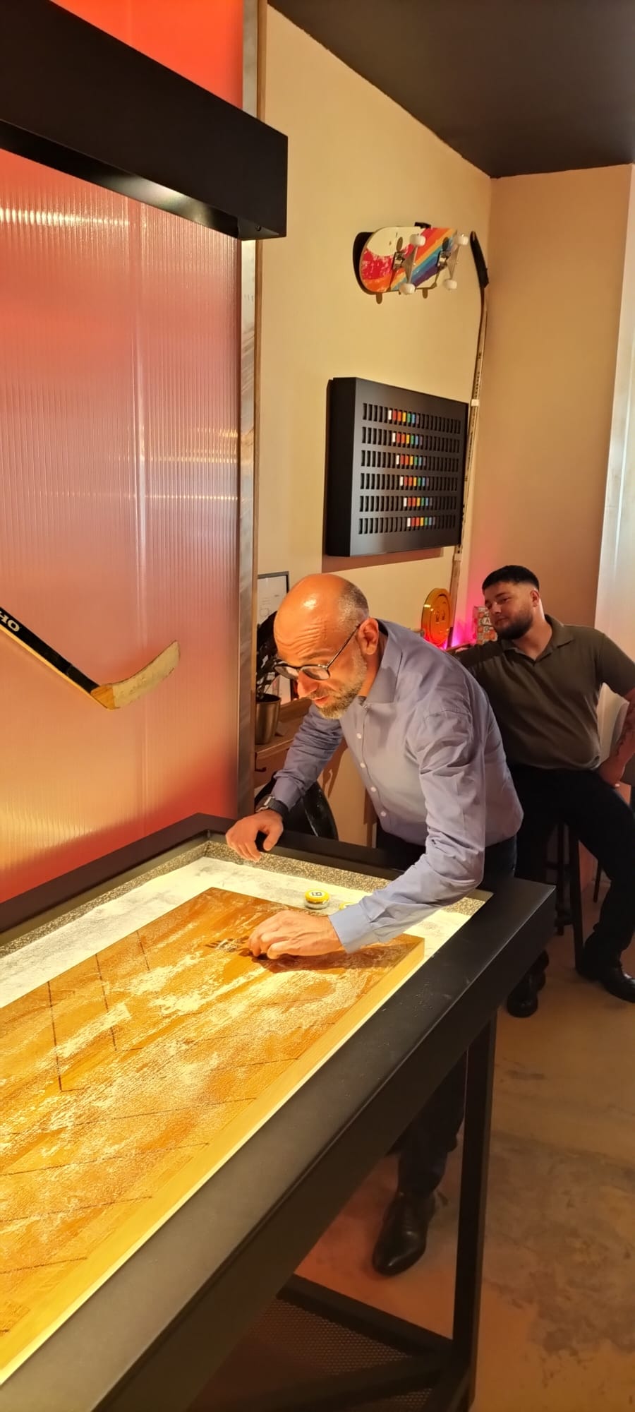 Partie de palet pendant la journée d’équipe Activ Control